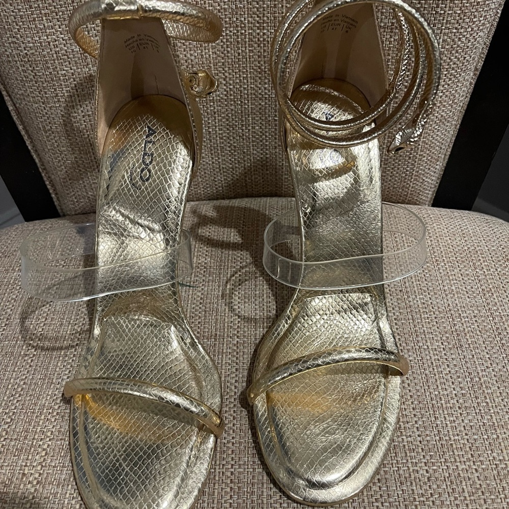 Aldo Gold Strappy Women's Sandals